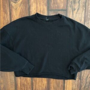 Black Women's Cropped Sweatshirt